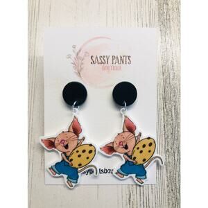 If you Give a Mouse a Cookie Book Teacher Earrings NEW